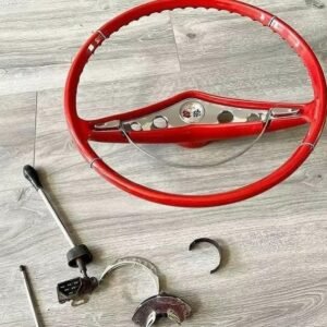 1959 original steering wheel and column parts. nice condition