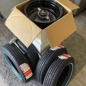 Ready to Go Ready to Mount and Install. 13x7 Black and Chrome 100 Spoke Z's