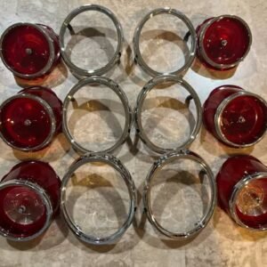 1965 Impala Tail Light Backup Light lens With Bezel Chrome Set Of 12