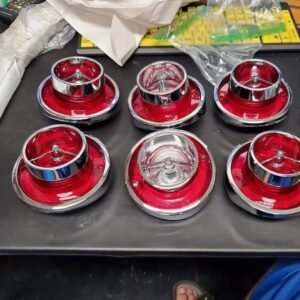 63 triple chrome tails with new lenses chrome bases chrome ornaments gaskets etc
