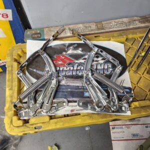 68 triple chrome hood hinges
